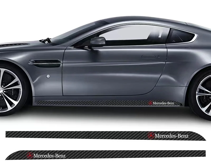 Car side skirt carbon fiber sticker