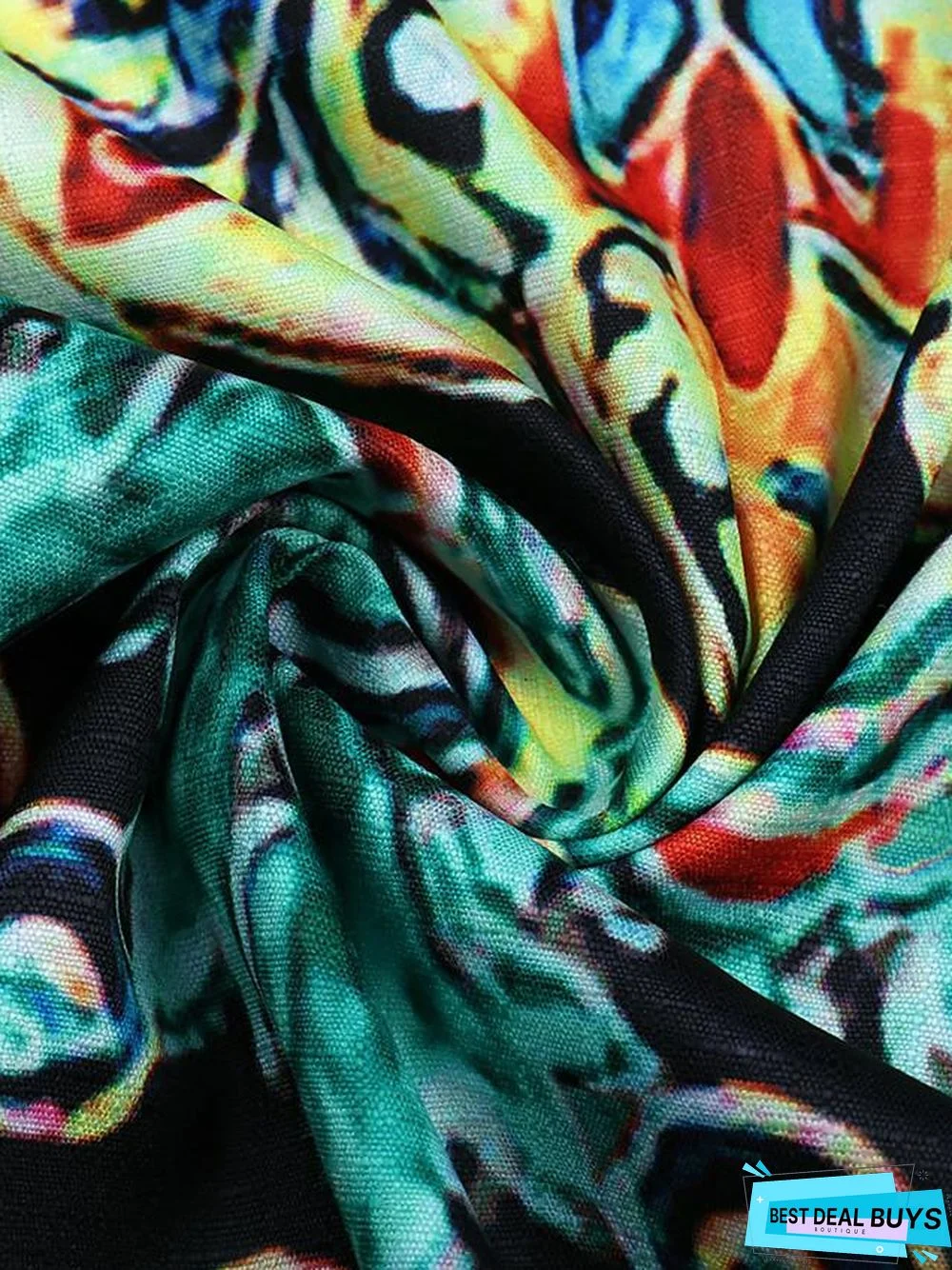 Women's Shift Dress Knee Length Dress - Half Sleeve Floral Print Summer V Neck Hot Casual Vacation Dresses Loose Green