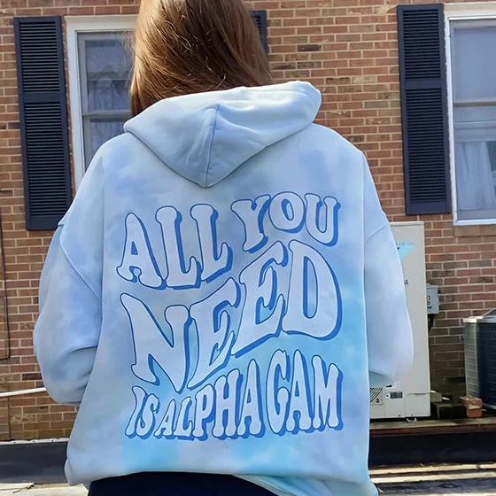 All You Need Turq Dream Print Tie-Dye Hoodie