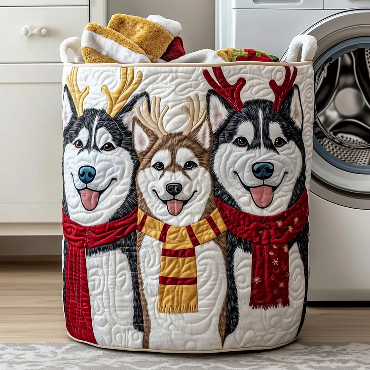 Husky Quilted Laundry Basket GFTOTG749