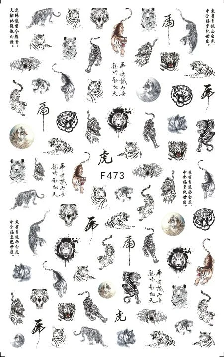 3D Chinese Red Black Dragon Manicure Decor Stickers Snake Nail Sticker DIY Self Adhesive Nail Decals Acrylic Nail Art Decoration-Nail Inspo