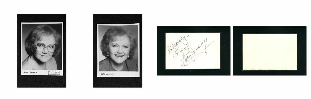 Lois January - Signed Autograph and Headshot Photo Poster painting set - Wizard of Oz