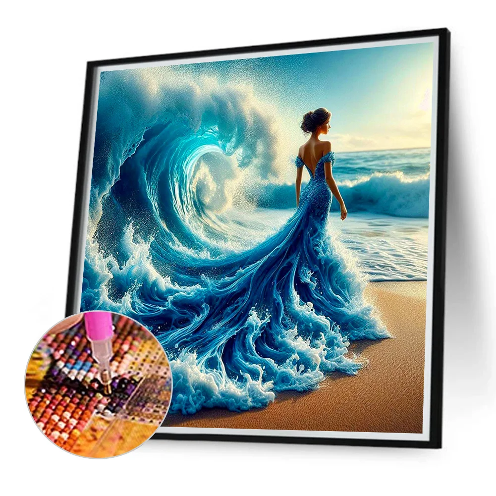 Diamond Painting - Full Round Drill - Waves Beauty(Canvas|40*40cm)