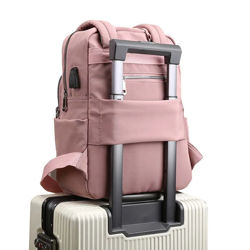 Brand Casual Large Capacity Nylon Women Backpack High Quality School Bag For Women Multi-pocket Female Zipper Travel Bag