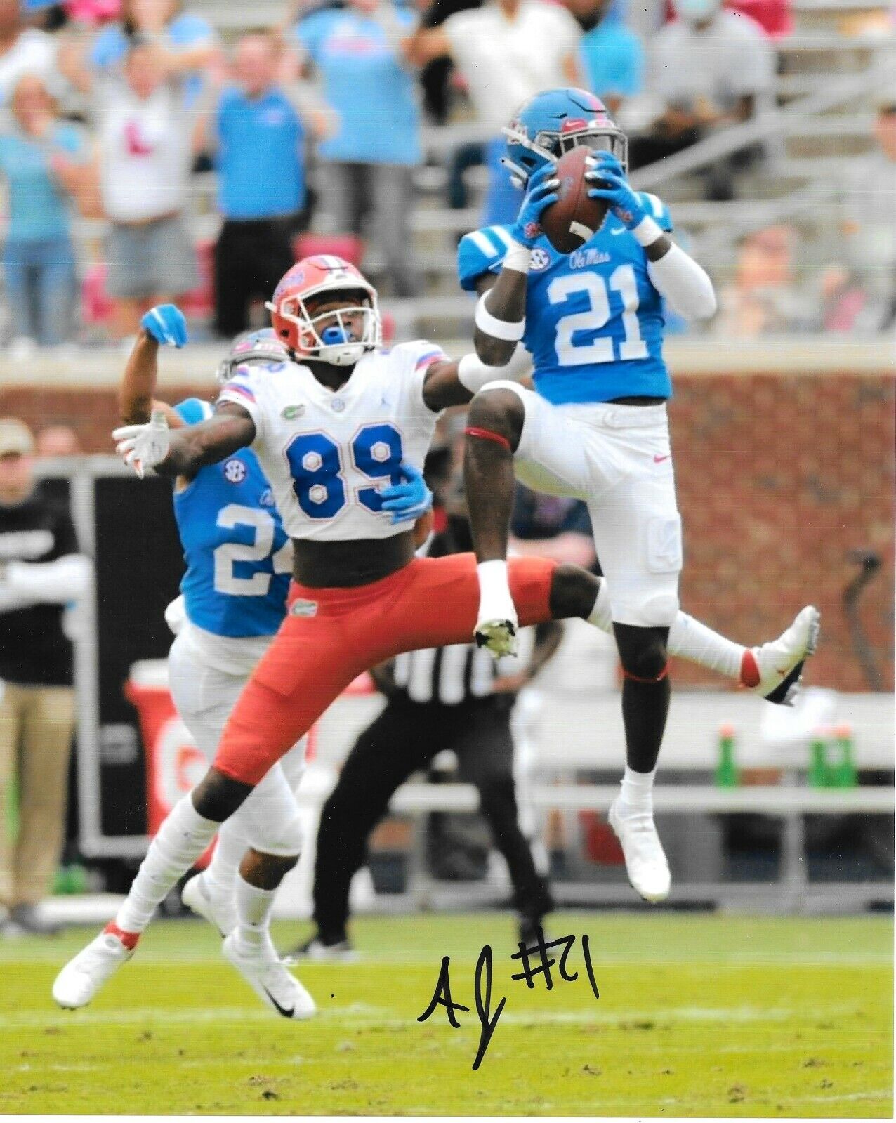 A.J. FINLEY HAND SIGNED MISSISSIPPI OLE MISS REBELS 8X10 Photo Poster painting W/COA