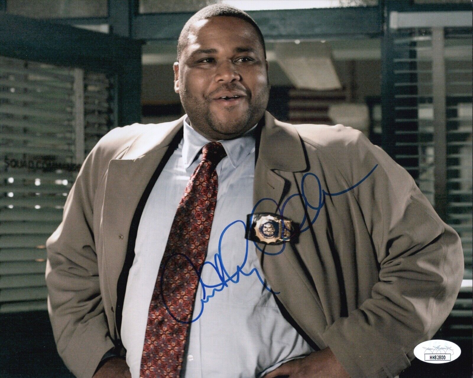 ANTHONY ANDERSON Signed 8x10 Photo Poster painting LAW & ORDER In Person Autograph JSA COA Cert