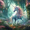 (40*40cm)Forest Unicorn - Full Round Drill Diamond Painting