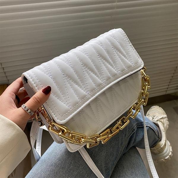 Fashion Obscured PU One-Shoulder Diagonal Bag