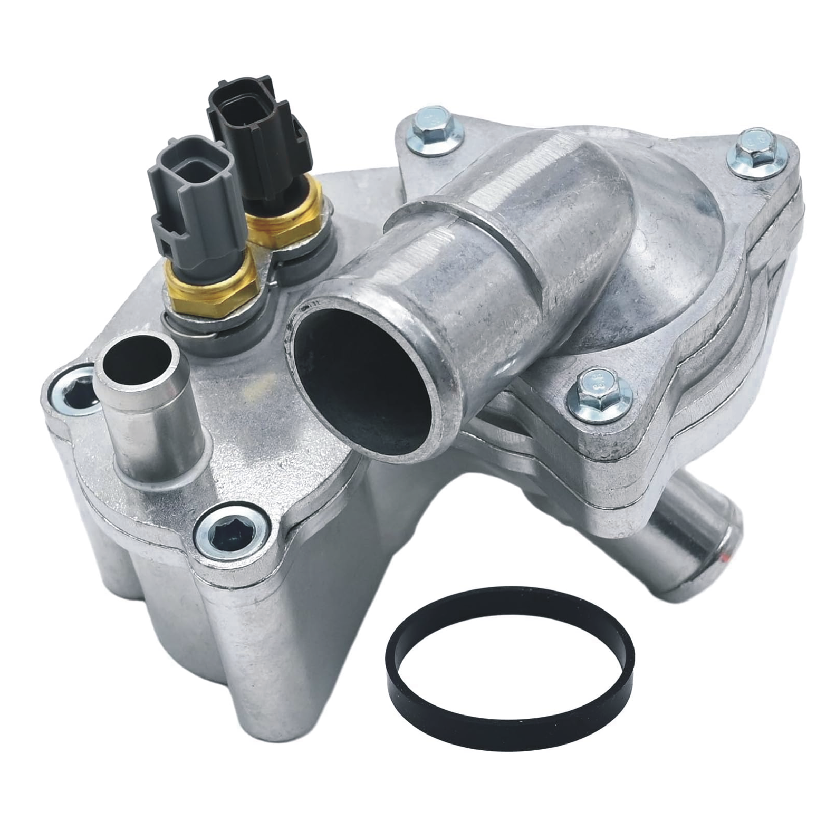 Aluminum Thermostat Housing Assembly Compatible with 2001-2005 Ford Explorer SK121093 4L5E8A586BB  4L5E-8A586-AB  4L5E-8594-AA  4L5E-8A586-BB  4L5E8594AA  4L5E8A586AB