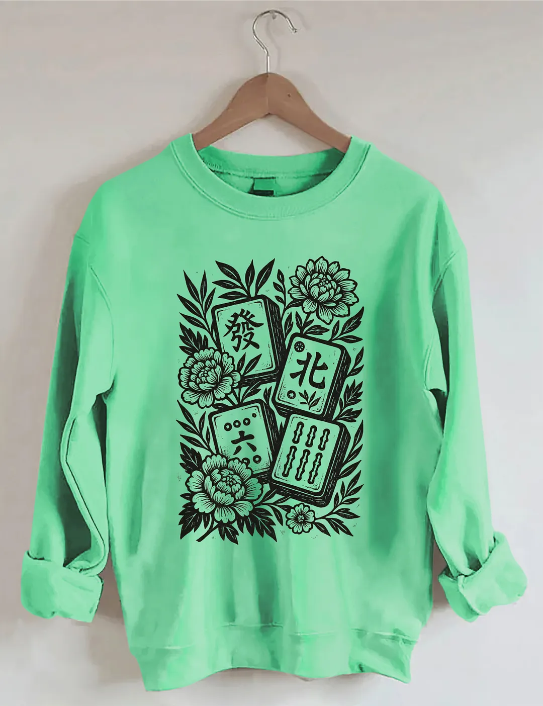 Mahjong Floral Game Night Sweatshirt