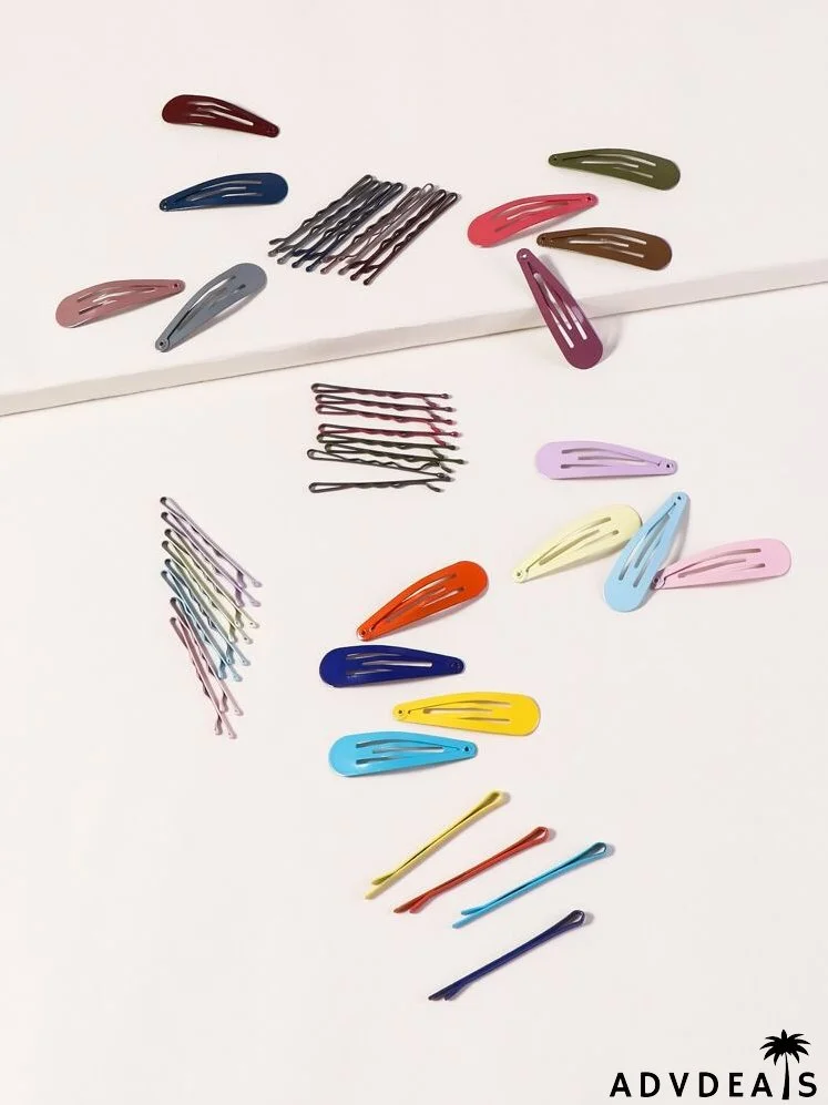 44pcs Colorful Hair Clip & Bobby Pin