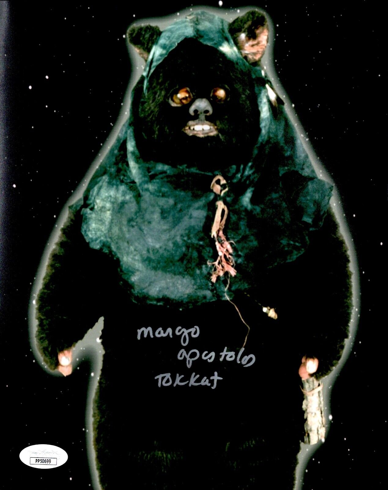 MARGO APOSTOLOS Signed 8x10 Star Wars TOKKAT EWOK Photo Poster painting Autograph JSA COA