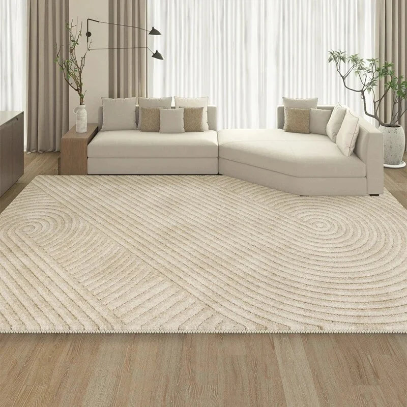 Athvotar Simple Comfortable Soft Living Room Carpet Light Luxury Largearea Thickened Plush Bedroom Rug Dirtyresistant Nonslip Rugs