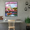 Sakura Bridge - 11CT Stamped Cross Stitch - 40*50cm