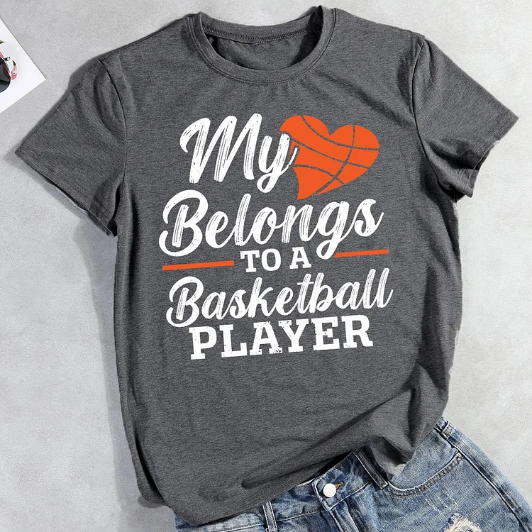 Ball Mom Heart Volleyball Basketball Mom T-Shirt-011569