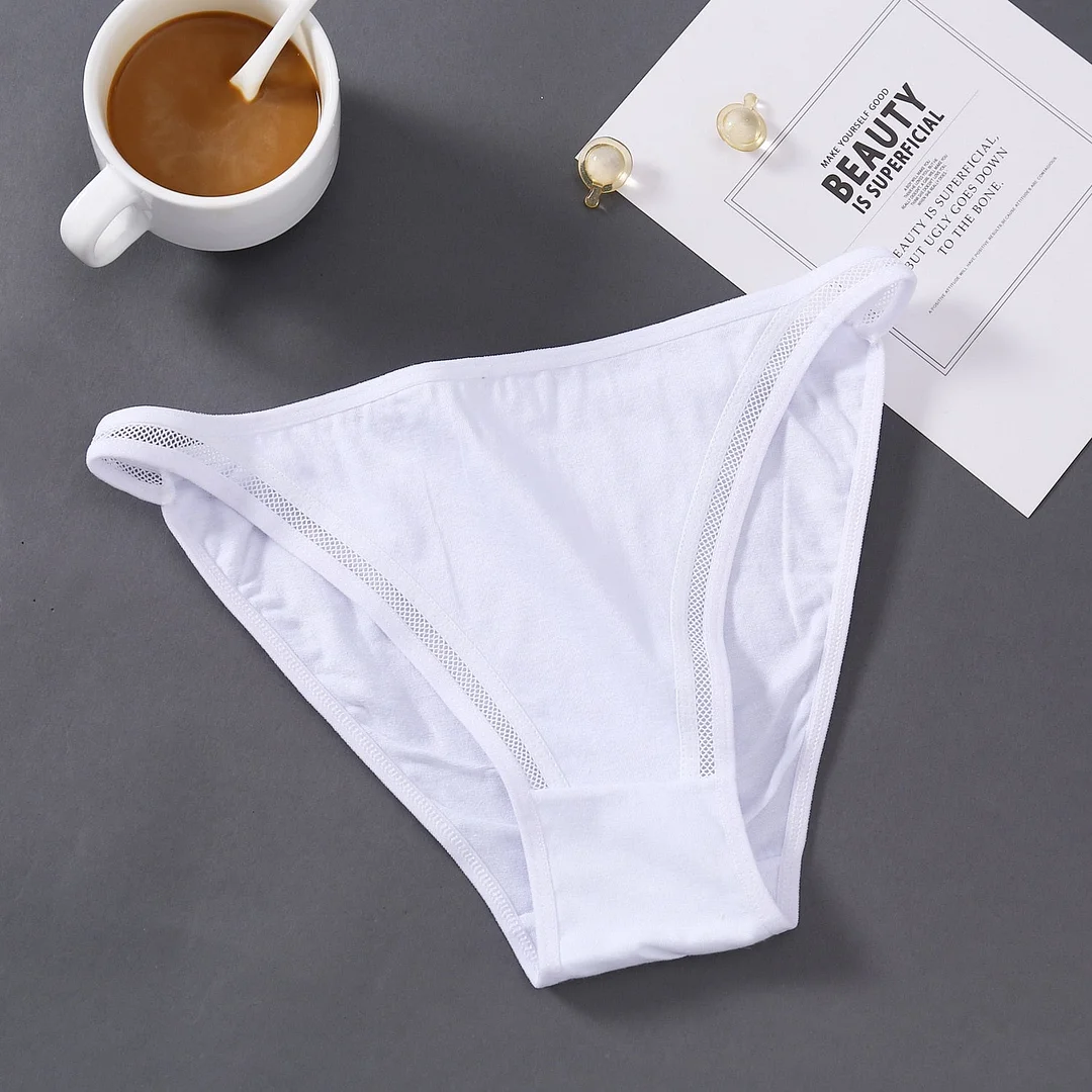 New Women's Underwear Sexy Solid Color Panties Fashion Hollow Out Comfort Briefs Low Waist Seamless Underpants Female Lingerie