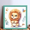 Cute Lion-18CT Stamped Cross Stitch 20*20cm/7.87*7.87in