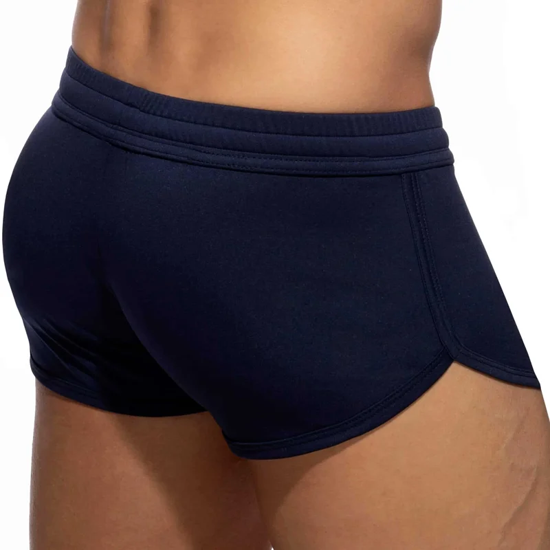 Men's High-Waisted Navy Blue Athletic Shorts-inspireuse