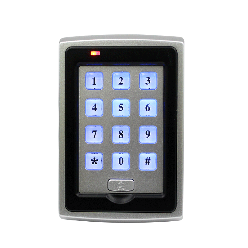 IOS 14443A ID card reader Wiegand26/34 Door Lock Sensores 13.56Mhz RFID Wall Mounted Keyboard Access Card Reader