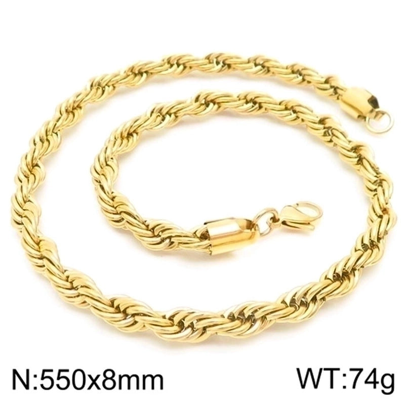 Jewelry Fashion Geometric 304 Stainless Steel 18K Gold Plated Plating Stainless Steel Necklaces