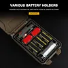 Modular Battery Storage Box Organizer for CR2032 AAA 18650 18350 CR123A (Khaki)