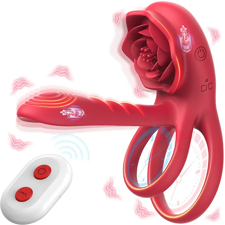 Rose Clitoral Stimulator Vibrating Cock Ring