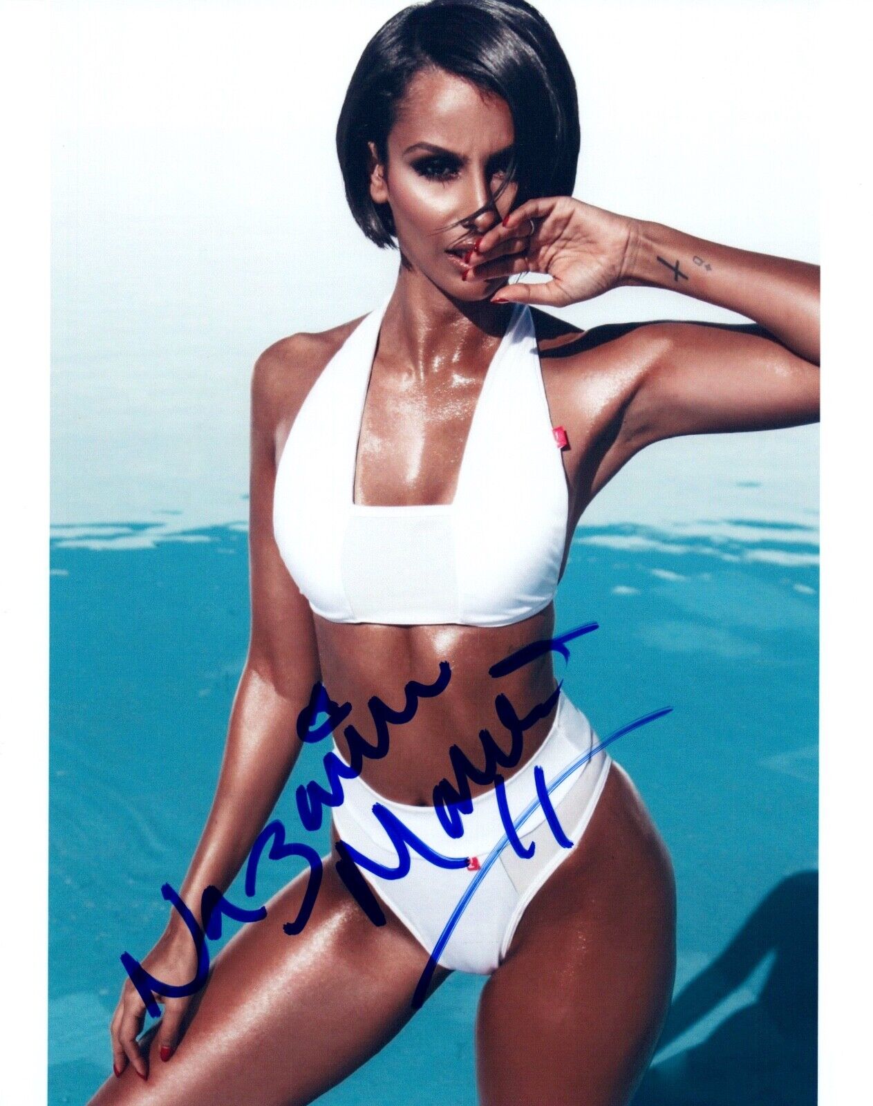 Nazanin Mandi Pimental Signed Autograph 8x10 Photo Poster painting Model Actress COA