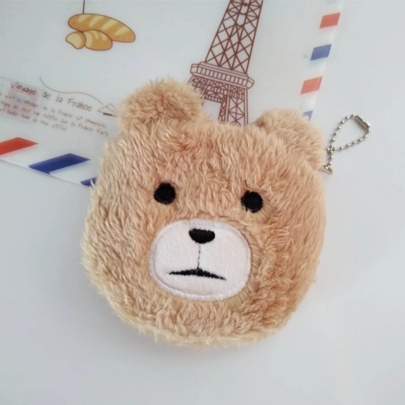 Fashion Cartoon Plush Cute Children Cat Danny Bear Purse Coin Bag Pendant