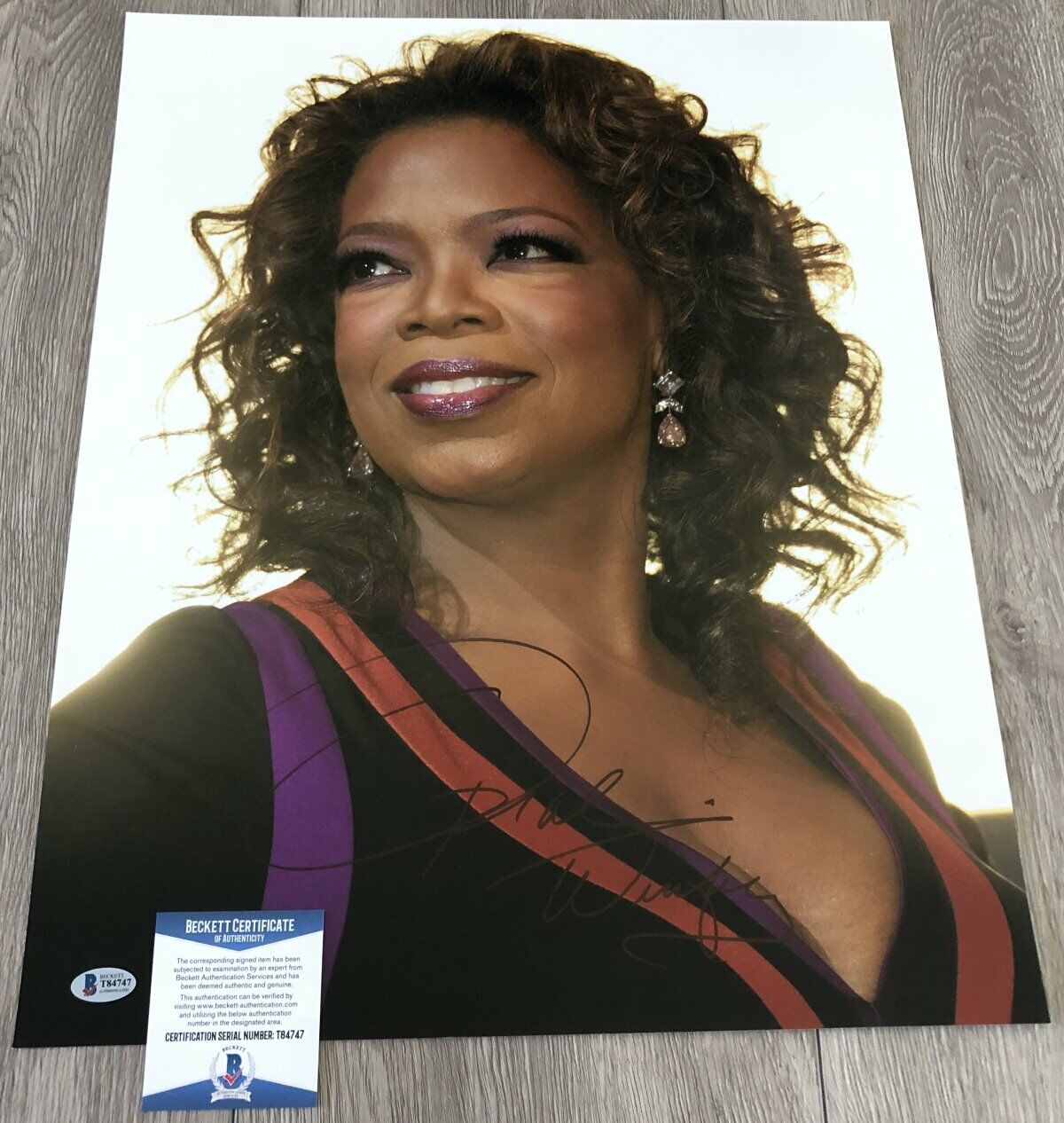 OPRAH WINFREY SHOW SIGNED THE COLOR PURPLE 16x20 Photo Poster painting w/EXACT PROOF BECKETT BAS