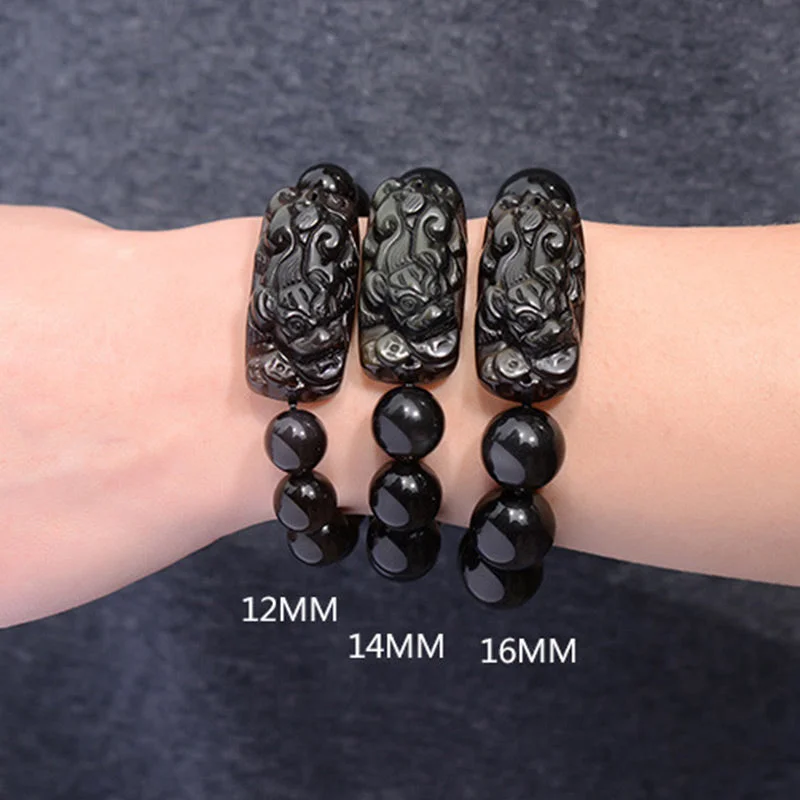 FengShui PiXiu Rainbow Obsidian Protection Bracelet