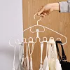 3-pack Wave Hangers Non-Slip Plastic Multifunction Hanging Drying Rack for Ties Scarfs Clothes Bags