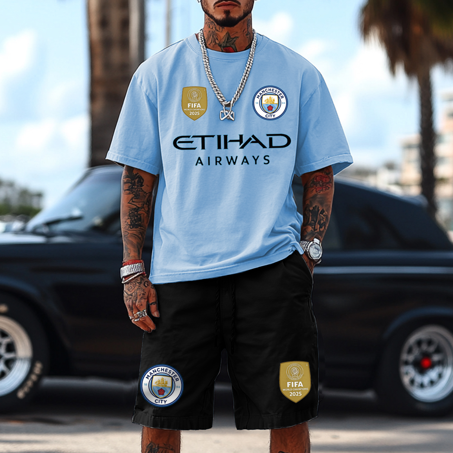 Street Football Print Oversized Suit / TECHWEAR CLUB / Techwear