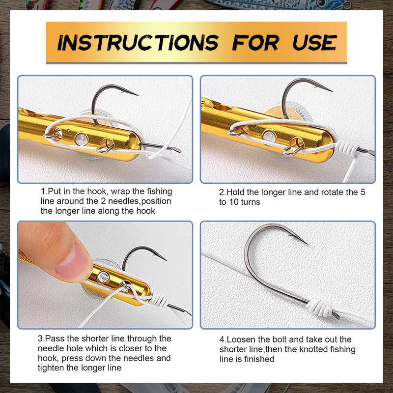 Aluminum Hook Tying Tool For Snelling Fishing Line – Knotter For Fishing Hooks