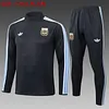 Joyfball 2025/2026 Argentina Half-Pull Training Suit Dark grey Football Jersey 1:1 Thai Quality Set