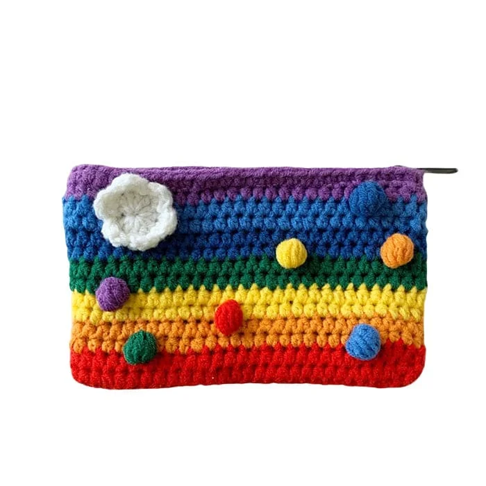 Rainbow Knitted Bag