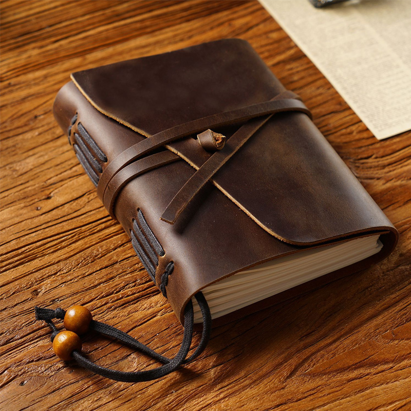 Fromthenon First Layer Cowhide Vintage Traveler Notebook Leather Retro Planner Manual Notebooks and Journals Office Stationery