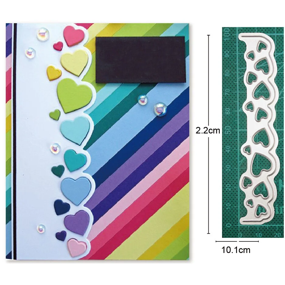 2021 New Dies Metal Cutting Dies Cut Die Mold Heart Stars Border Decoration Scrapbook Dies Knife Mould Blade Punch Stencils Dies