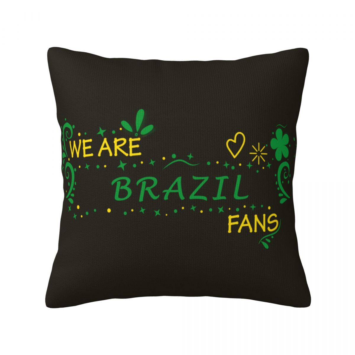 We Are Brazil Fans Throw Pillow Covers 18x18