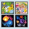 Pokémon-Peinture diamant rond complet-30*30cm