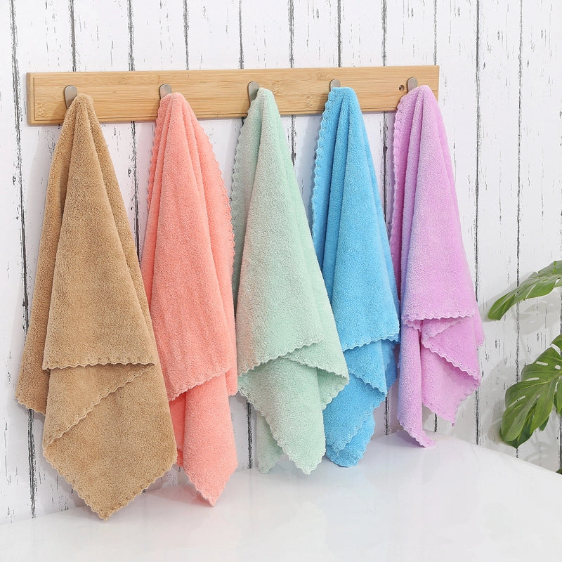 Factory Coral Fleece Children Wash Face Small Square Towel Kindergarten Towel Bear Gift Square Towel