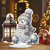 Bonhomme de neige de No&euml;l-simple c&ocirc;t&eacute; perceuse-diamant ornement de bureau