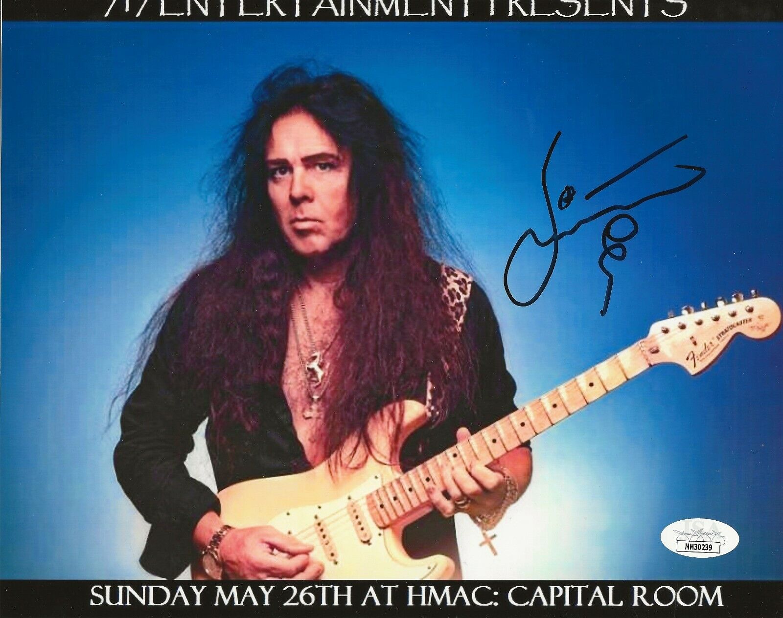 Yngwie Malmsteen REAL hand SIGNED Photo Poster painting JSA COA Autographed Guitarist