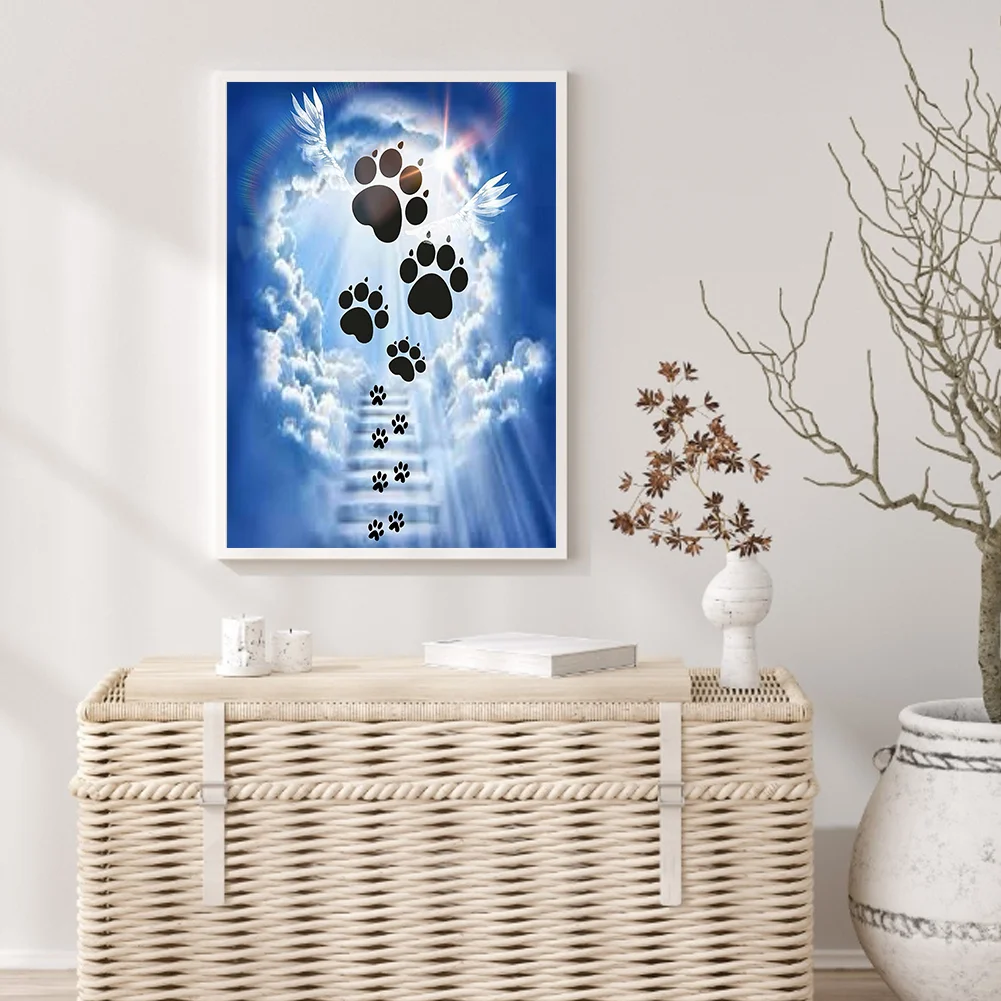 Diamond Painting - Full Square Drill - Dog Footprints Cloud(20*30 - 50*70cm)
