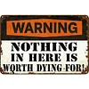 Warning - Metal Tin Signs(8*12Inch/12*16Inch)