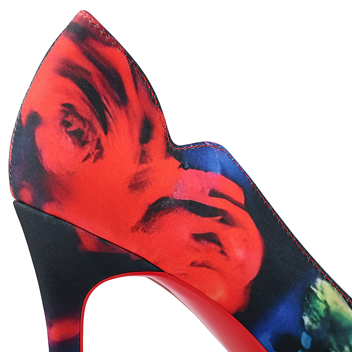 3.5'' Women's Pointed Toe Kitten Heels Hot Chick Red Bottom Stiletto Pumps for Wedding-MERUMOTE