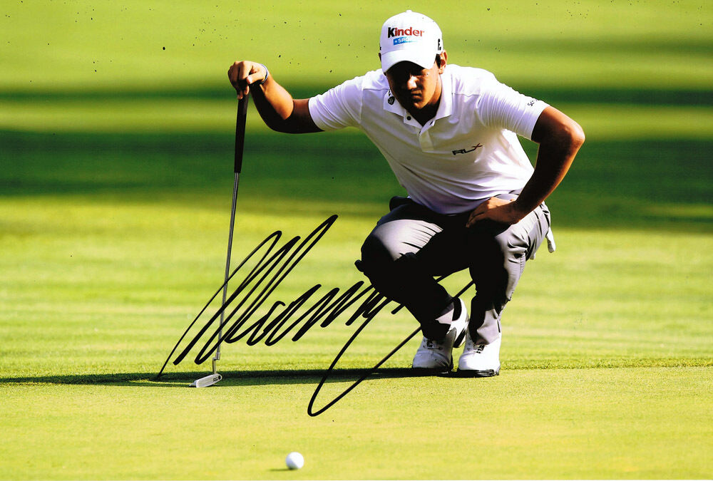 Matteo Manassero HAND SIGNED Italian European Tour Golfer 12x8 Photo Poster painting AFTAL COA