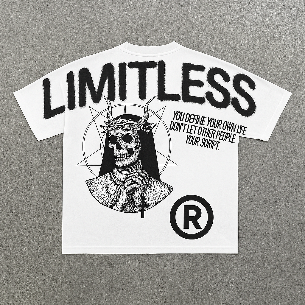 Satanic Print Short Sleeve T-shirt