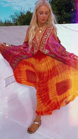 Bohemian Vacation Printed Kaftan  93a3