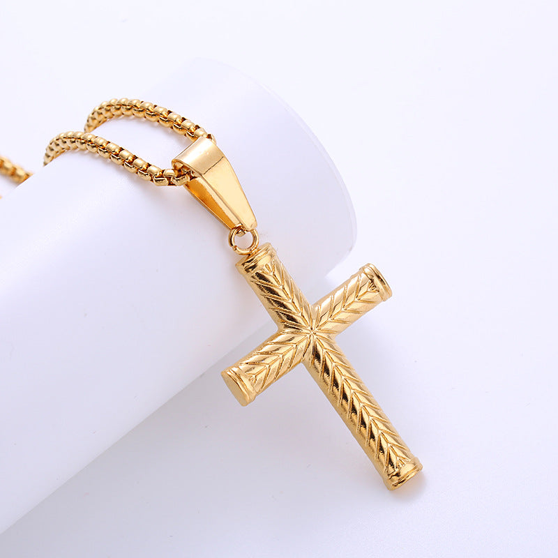 Retro Vintage Cross Stainless Steel Electroplating Pendants