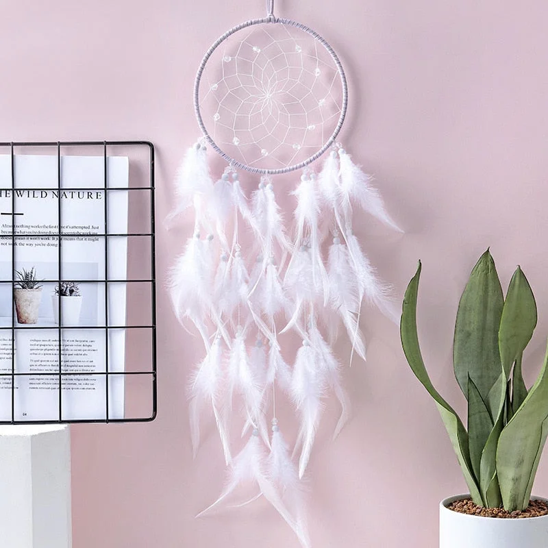 Boho Dream Catcher Nordic Room Decoration White Girls Baby Kids Dreamcatcher Home Decor Wedding Decoration Gift for Women